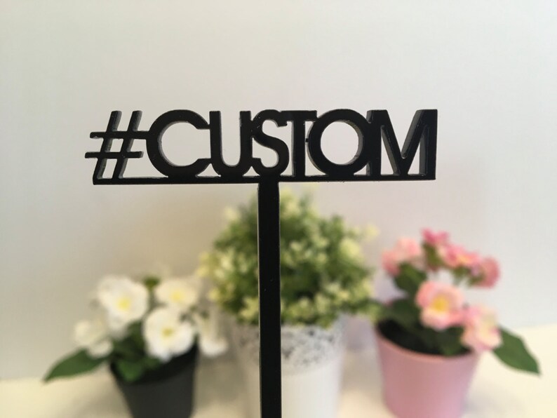 Custom hashtag Personalized hashtag sign Hashtag prop Your Etsy