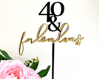 Personalized Age Cake Topper
