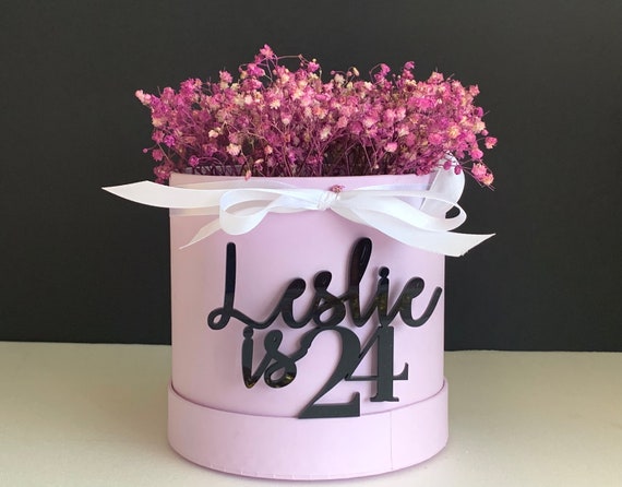 Custom Name & Age Cake Charms Personalized Cake Charm Cake Name Plate 1st Birthday Cake Decoration Laser Cut Names, Acrylic, Wood, Any Color