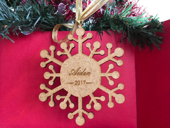 2022 Personalized Wood Snowflake Ornament Any Name Any Year | Etsy Singapore