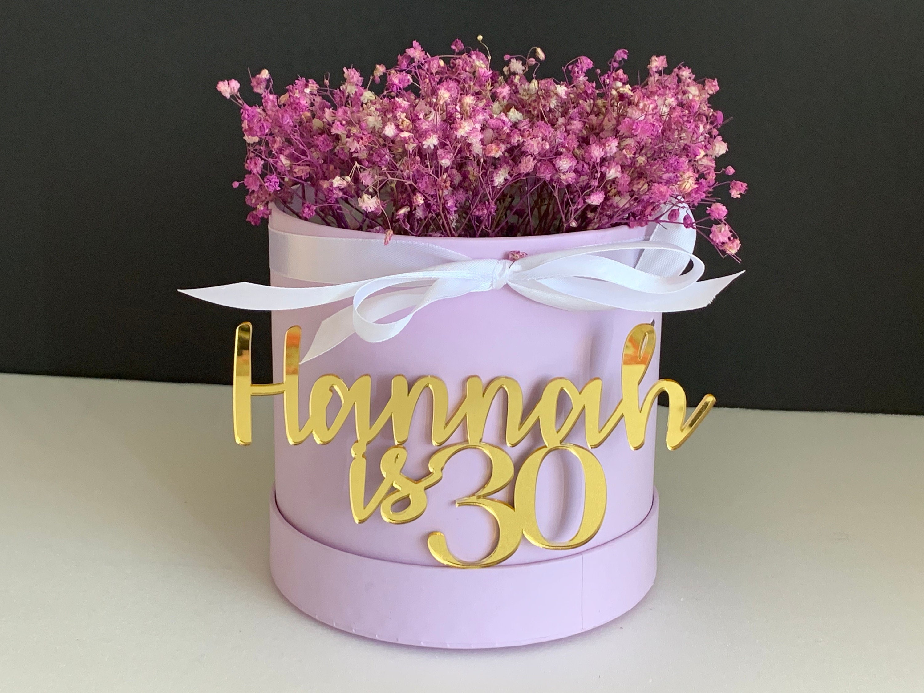 Custom Happy 30th Birthday Cake Topper  Personalized For Any Age - Wo -  designLEE Studio