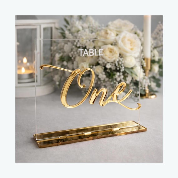 Personalized Wedding Table Numbers, Custom Script Signs, Sweetheart Seating Decor, Number Displays