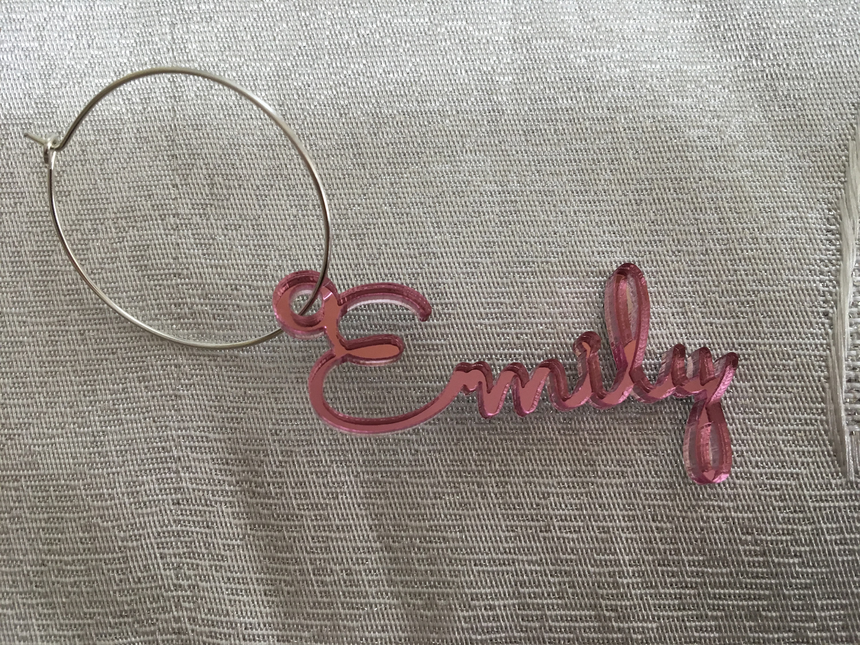 FranJohnsonHouse Personalized Metal Name Key Chain, Keyrings, Laser Cut Names, Handmade Bag Charm, Keychain for Women, Gift Name Tags, Gift for Her, Birthday Gift