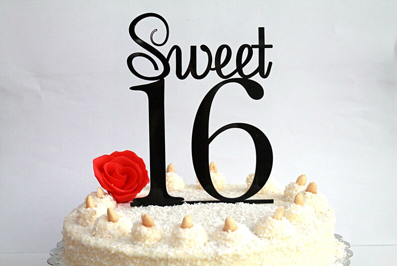 sweet 16 cake topper