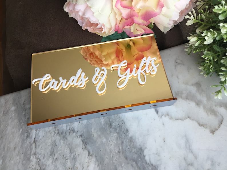 Acrylic Wedding Cards & Gifts Table Sign image 5