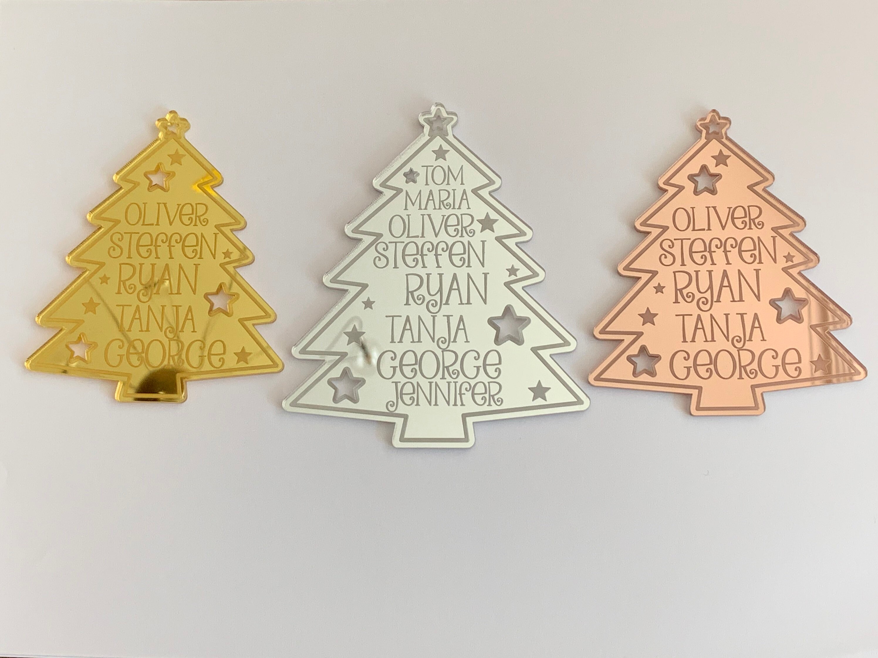 Personalized Family Name Ornament Christmas Tree Decorations Custom Family Members 2024