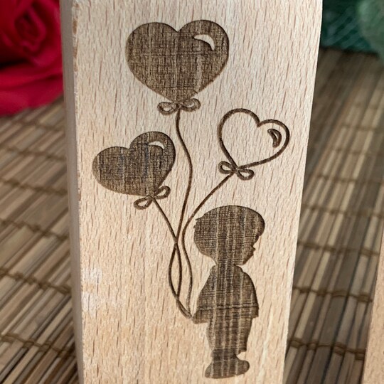 Wooden Candle Holders Personalized Happy Valentines Day Gift Save the Date Engraved Custom Names