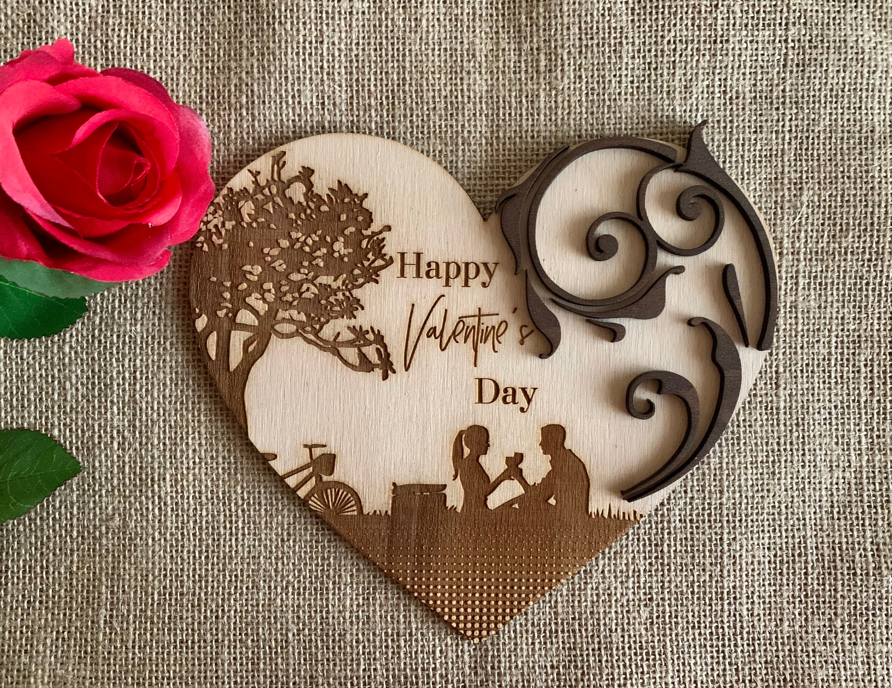 God is Love Valentines Day Gift: Wooden Heart Magnets