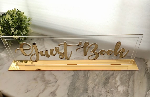 Personalized Clear Acrylic Wedding Guestbook – Z Create Design