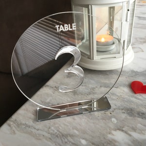 Números de mesa de boda, letreros circulares de acrílico transparente, espejo dorado y plateado, decoración formal para fiestas, centros de mesa, decoraciones de forma redonda, porta números