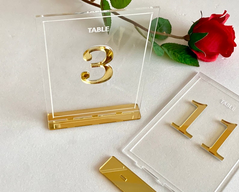 Wedding Table Number Holders Clear Acrylic Laser Cut Table Etsy New
