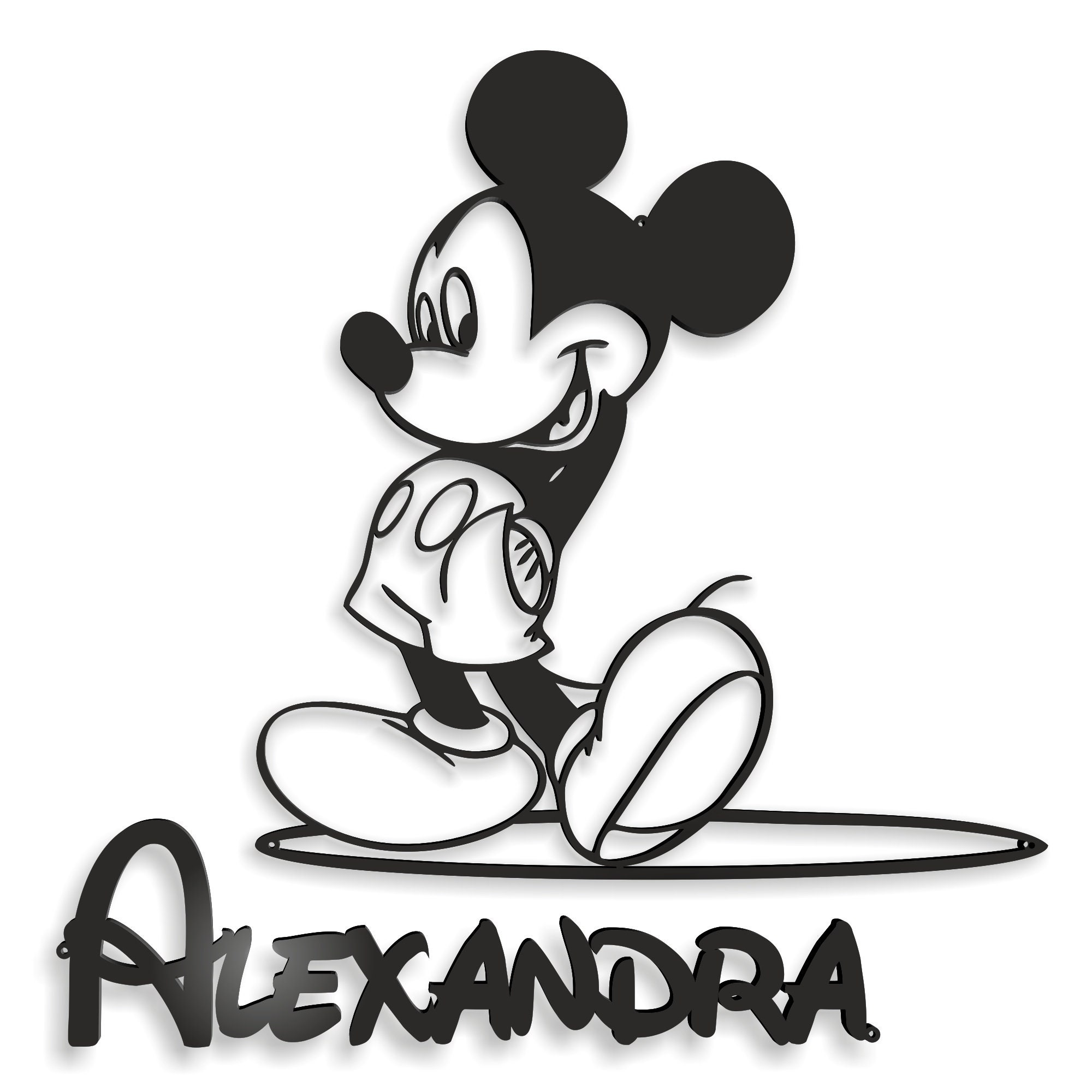 Mickey Mouse Monogram Personalized Any Name Disney Sign Hanging Wall Decorations 