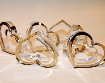 Valentines day napkin rings Heart napkin ring holder Wedding napkin rings Dinner table decor Valentine centerpieces Table heart decorations