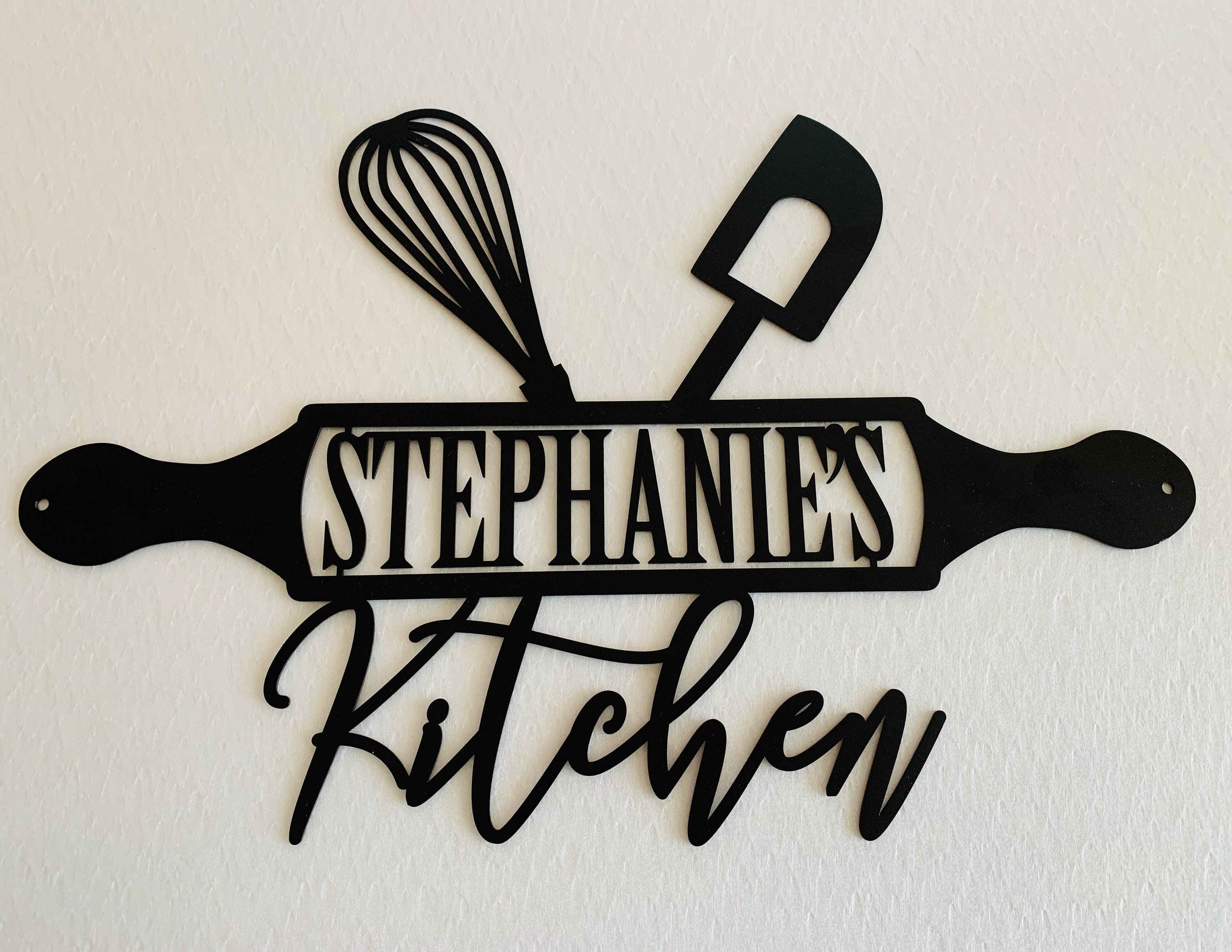 Personalized Kitchen Chef Metal Wall Decor - Cut Metal Sign-Home Decor