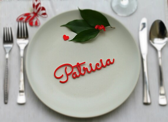 Laser Cut Names Personalized Wedding Sign Place Cards Guest Names Place Settings