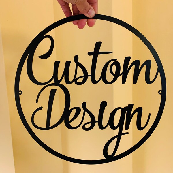 Custom Order, Personalized Design Logo, Any Font, Metal Sign Your Text Here Wall Art Decor Custom Quote Sign Outdoor Door Hanging Yard Porch