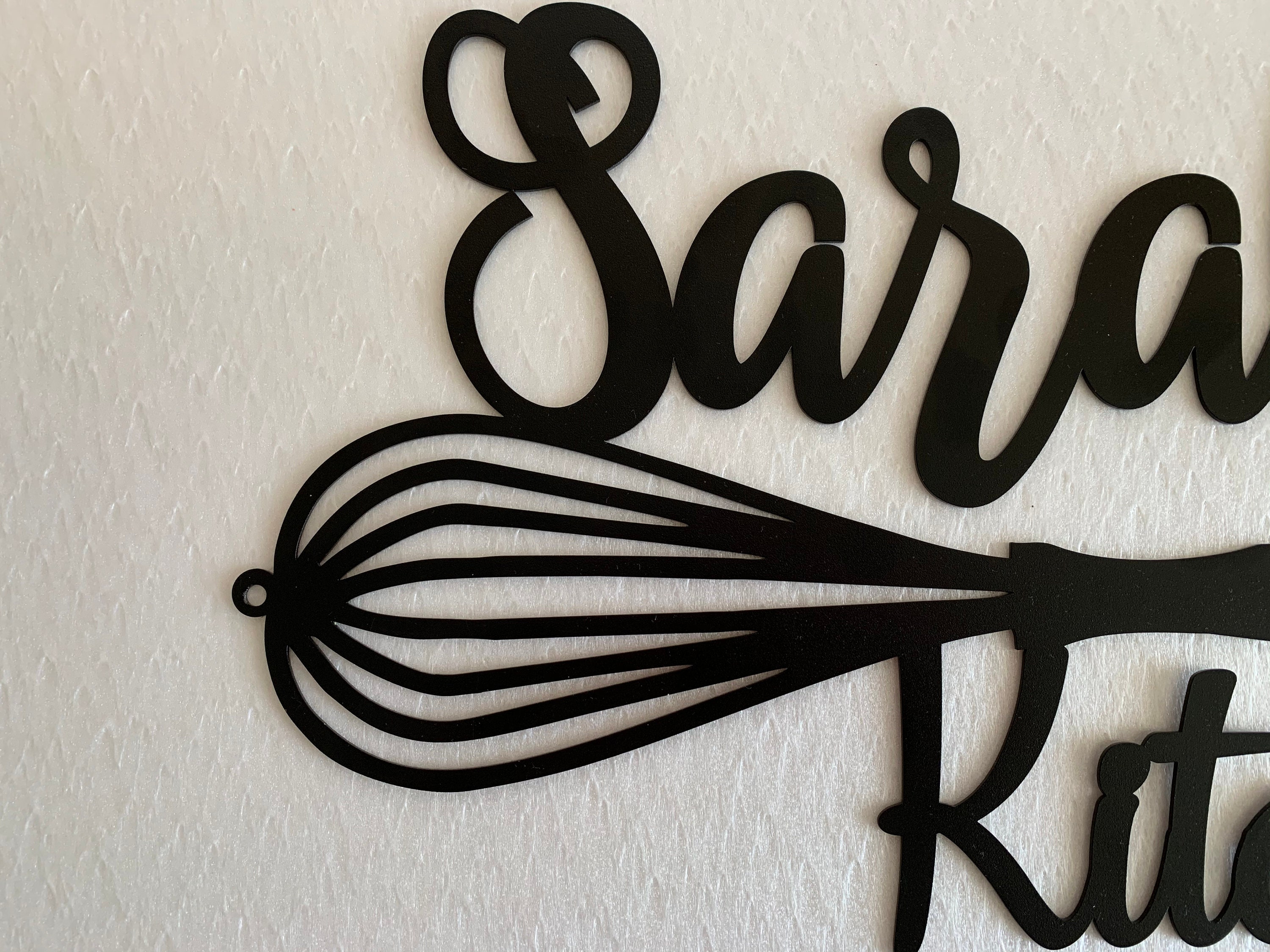 Personalized Kitchen Name Sign Custom Metal Indoor Sign, Mother's