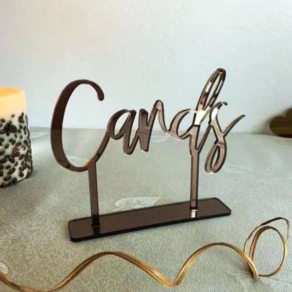 Custom Wedding Table Sign - Cards - Birthday Table Decor - Freestanding Cards Sign - Personalized Wedding Acrylic Sign - Reception Presents