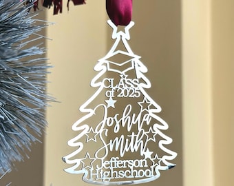 Personalized Graduation Christmas Ornament Custom Name & College High School Ornament, Class of 2025, Class of 2026 Master Degree, Xmas Gift