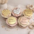 Personalized Acrylic Cupcake Toppers, Custom Engraved Names or Text, Mirror Discs product logo