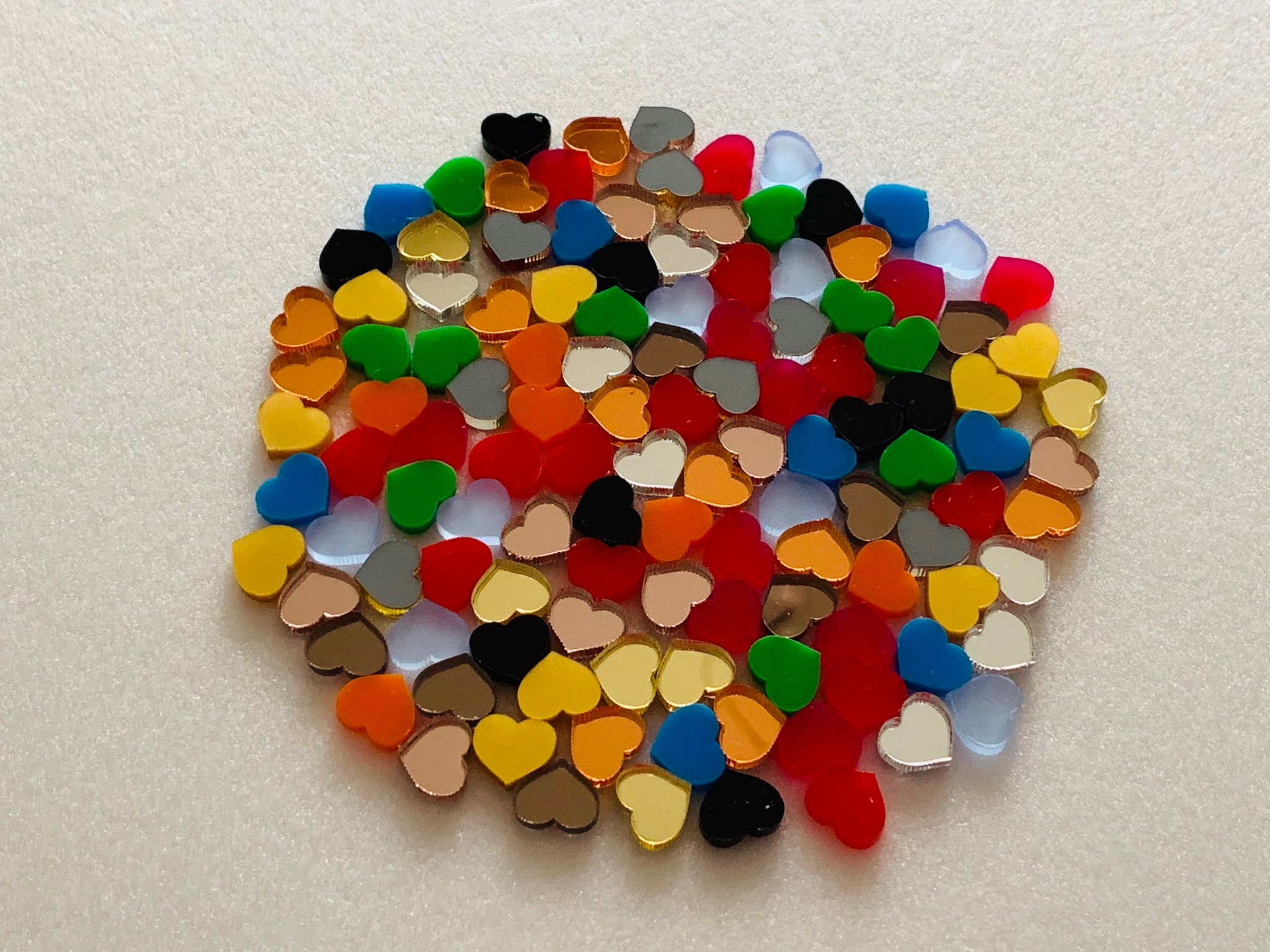 Mini Heart Confetti Wedding Confetti Set Acrylic Small Hearts Etsy