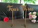 Wooden freestanding wedding table numbers Calligraphy Script Rustic numbers stand Wood table signs Cursive table number on sticks Laser cut