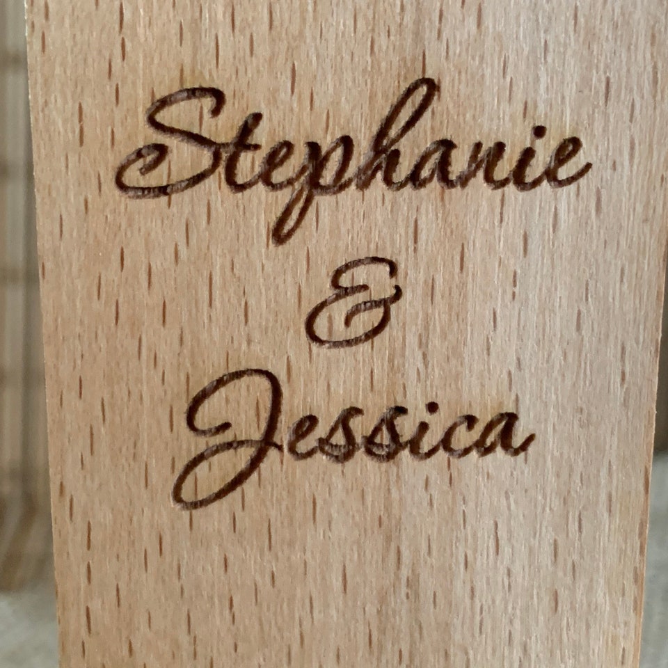 Best Friends Forever Personalized Wooden Candle Holder Custom Names