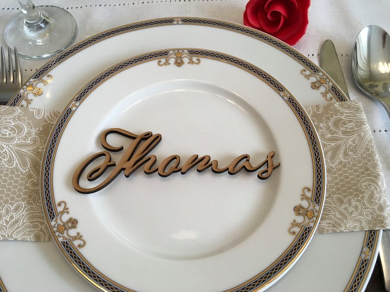 Wooden Laser Cut Place Names Rustic Wedding Names Table Etsy