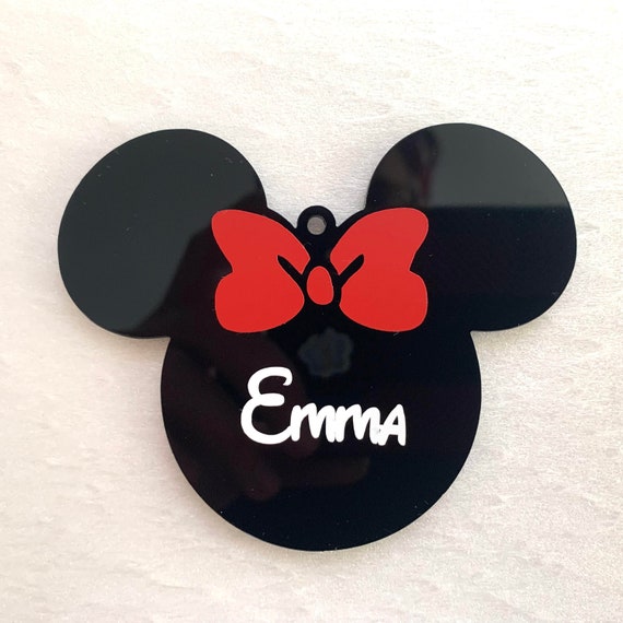 Micky oder Minnie Maus mit Namen personalisiert für die Wand