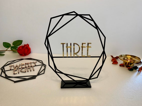 Wedding Table Numbers Metal Table Signs Modern Centerpieces Reception Decor Table Number Holders Table Decorations Number Letters Photo Prop