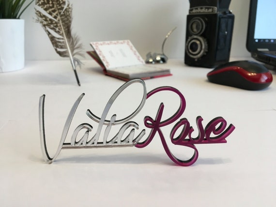 Custom Desk Name & Business Logo Design | Hair Salon Signs, Laser Cut Calligraphy, Office Décor or Personalized Decorations