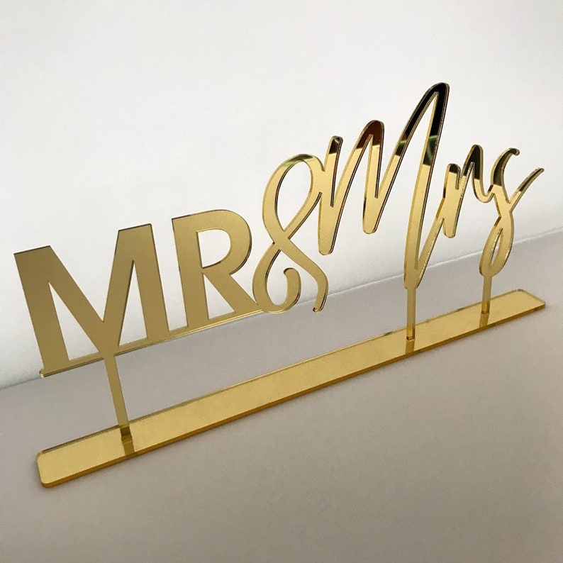 Tabletop Sign Personalized Wedding Custom Name Calligraphy Hashtag Laser Cut Acrylic Wood Free Standing Reception Decor Event Party Welcome image 2