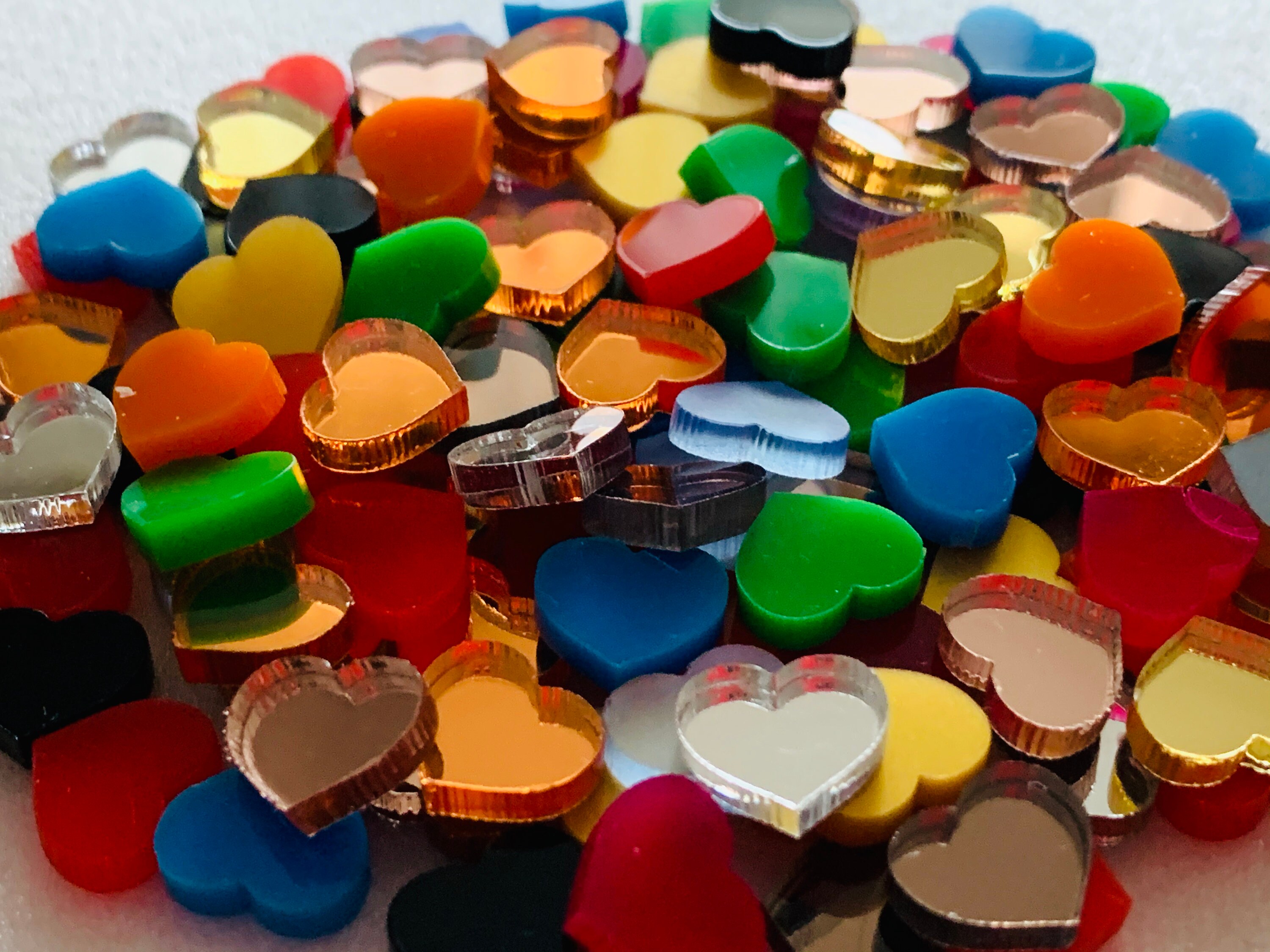 Mini Heart Confetti Wedding Confetti Set Acrylic Small Hearts Etsy