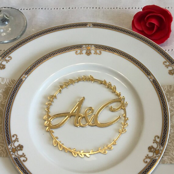 Custom Wedding initials - Personalized Monogram Letters - Place Settings - Wedding Initials - Couple Monogram - Bride and Groom - Mr & Mrs