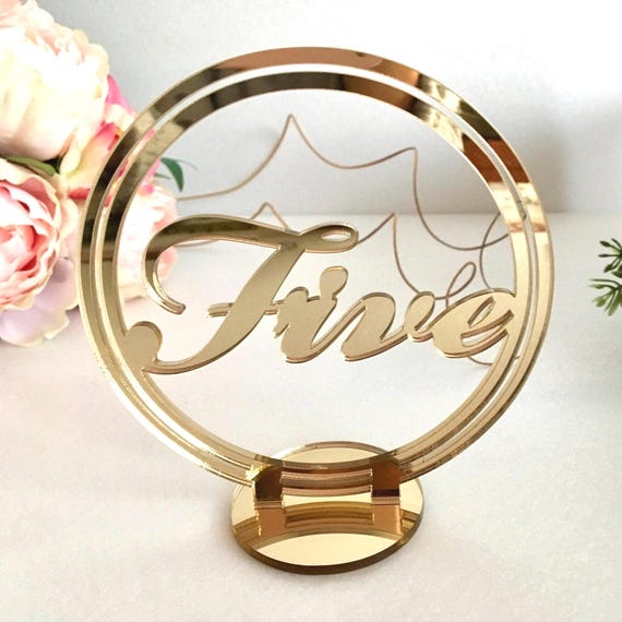 Round wedding table numbers Freestanding script number stands Wedding signs Seating plan Number holders Custom Centerpieces Sweetheart decor