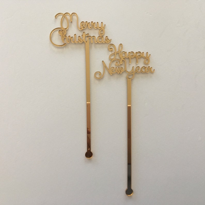 Merry Christmas 2023 New Years 2024 Party Decorations Swizzle Etsy Israel