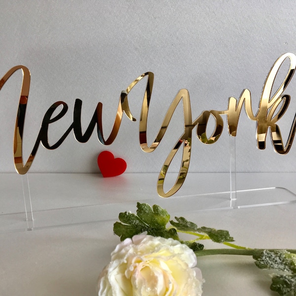 Table Cities Signs Tabletop City Sign Base Personalized Custom Names Calligraphy Laser Cut Acrylic Freestanding Reception Decor Event Party