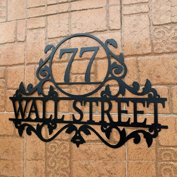 Personalized Metal Address Sign for House Custom Number Sign Street Address Plaque Outdoor Sign Metal Wall Art, Wall Hanger Front Door Signs
