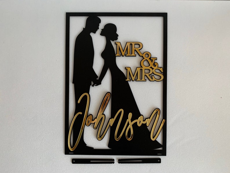 Mr & Mrs Sign Custom Wedding Last Name Signs Personalized | Etsy