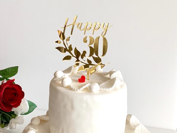 Custom Wreath Cake Topper - Personalized Birthday Cake Sign – Any Age Party Decoration