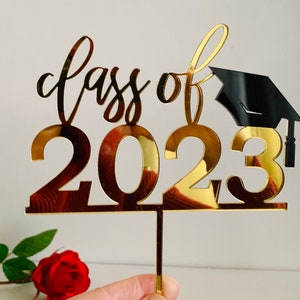 Personalized Class of 2024 Congrats Cake Topper Your Text Here Custom Gift High School College Senior Custom Design Graduation Party Decor