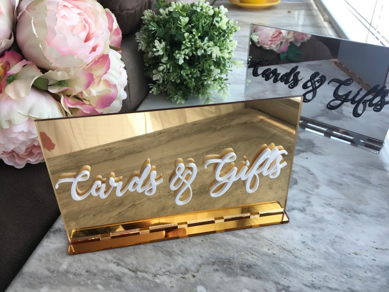 Acrylic Wedding Cards & Gifts Table Sign image 9