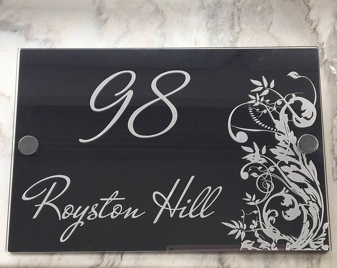 Personalised Acrylic House Outdoor Sign Modern Door Plaque Address Clear Acrylic Custom Front Door Sign Number Home Street Name Wall Decor