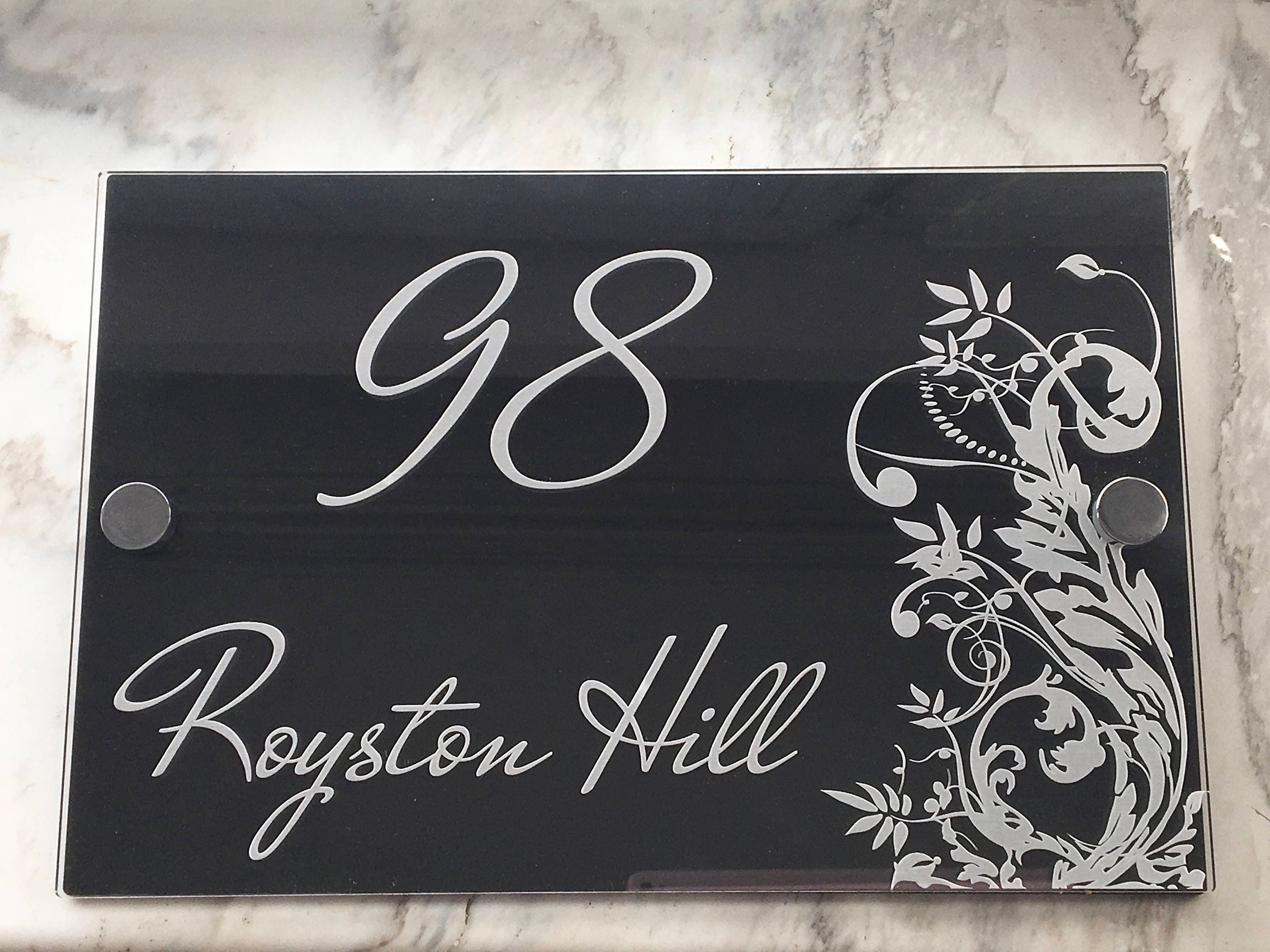 glass acrylic Outdoor Plaque SELF ISOLATING Sign Personalised Words to suit 