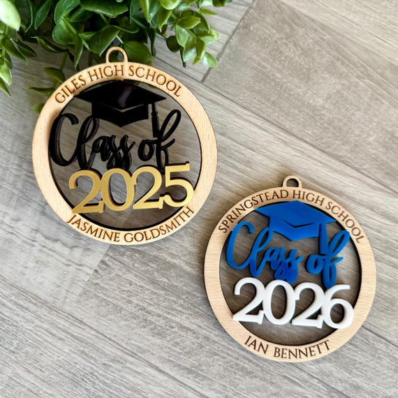 Personalized University Graduation Ornament Class of 2025 Student Graduation Keepsake Name Ornament Class of 2026 Custom High School Name