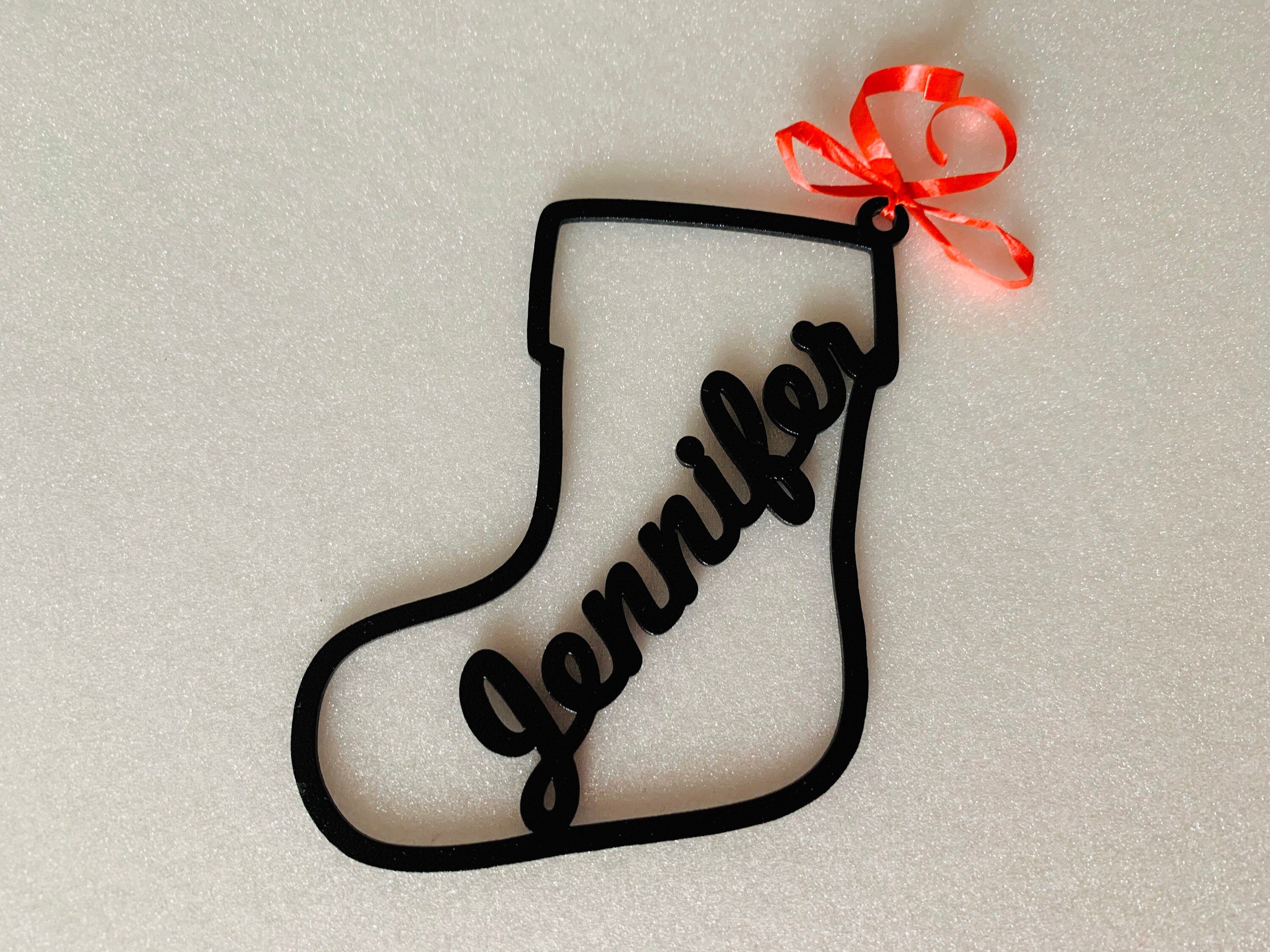 Modern Acrylic Custom Stocking Tags/Gift Tags