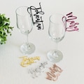 Personalized Wedding Wine Glass Charms - Custom Name Tags - Cocktail Drink Markers - Place Name Setting product logo