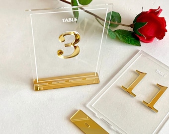Wedding table number holders