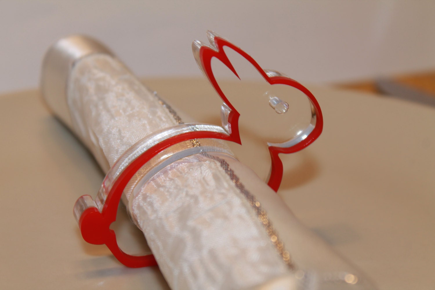 Napkin Ring Holders Red Bunny Easter Napkin Rings Easter Gift Ideas Red Rabbit Baby Shower Decoration Traditional Easter