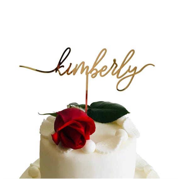 Personalized Name Cake Topper - Custom Cupcake Topper - Bridal Shower, Birthday - Cake Topper for Baby Shower, Bachelorette Party, Communion
